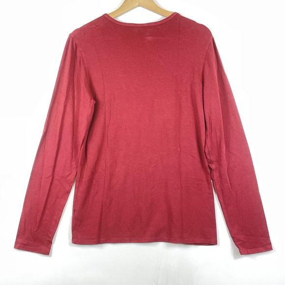 Plume & Thread Deep Brick Red Long Sleeve Basic Top T-Shirt Womens 4 XL NEW - Picture 4 of 5